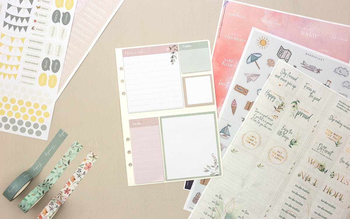 Sticker, Washi Tape und Sticky Notes fr deinen Kalender