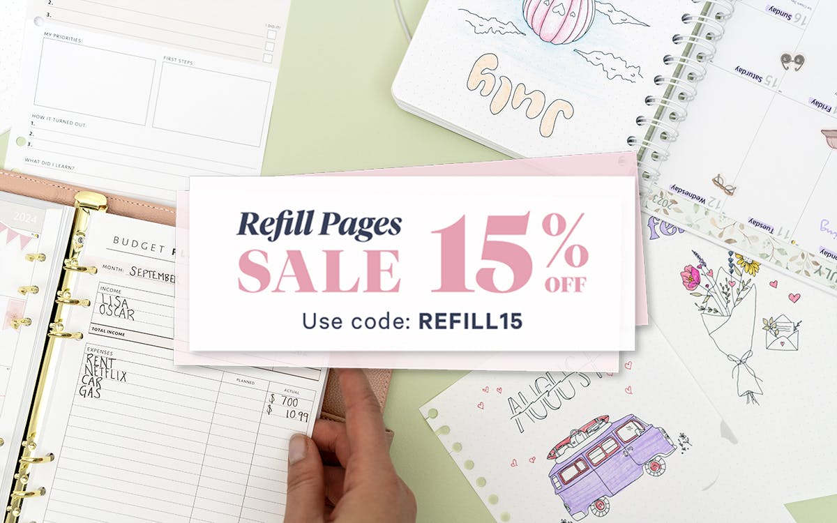 Refill Pages for planners, organizers and Mixbooks