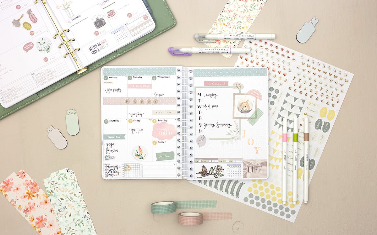 Fine tilbehr for smart planlegging - penner, stickers mm.