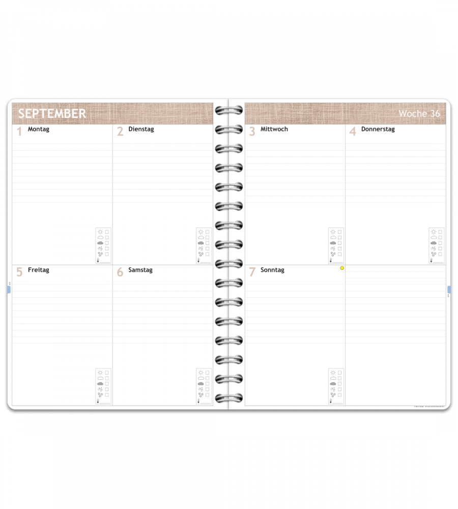 Kalender - Spiralbindung - Gre A5
