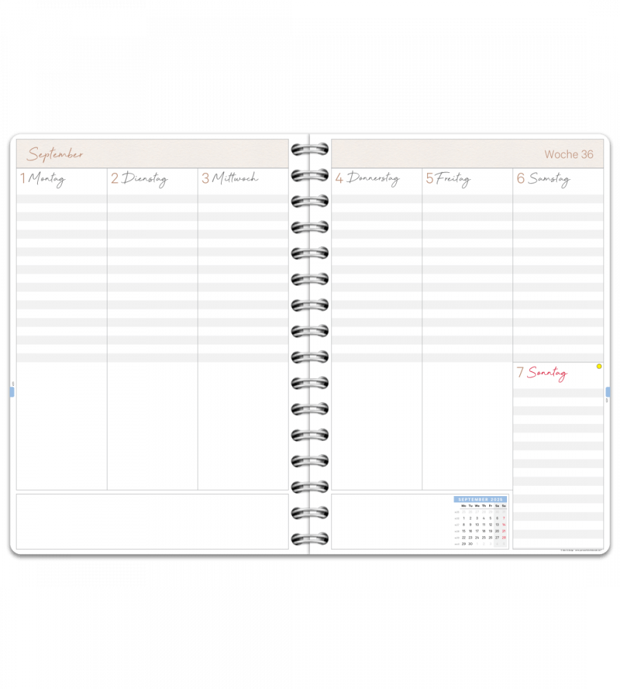 Kalender - Spiralbindung - Gre A5
