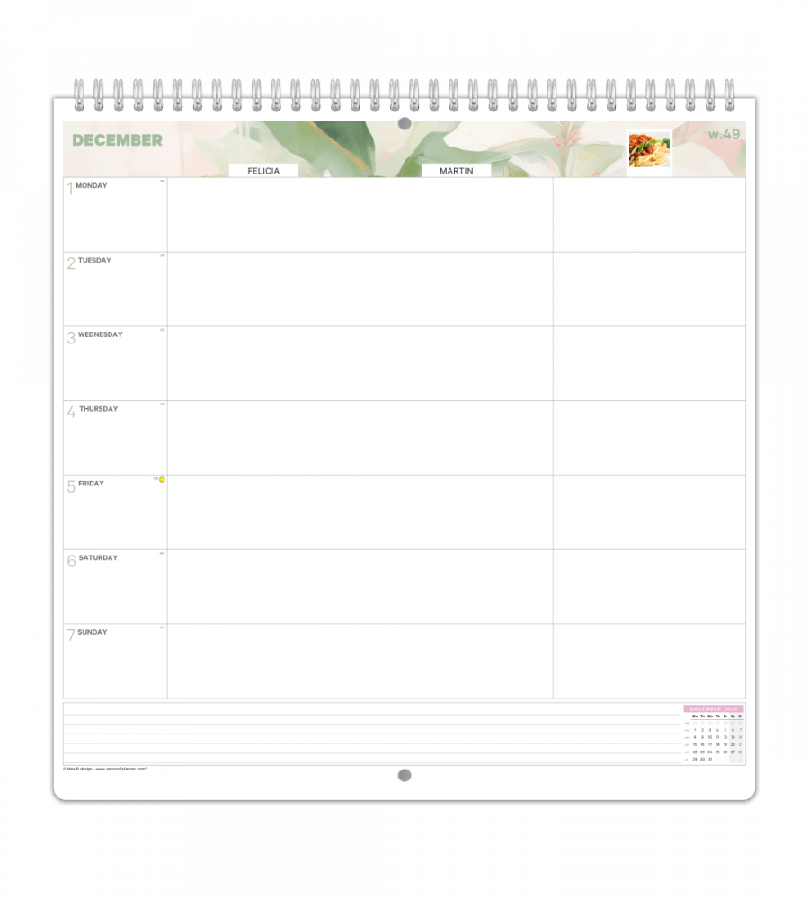 Family Planner - Weekly Overview