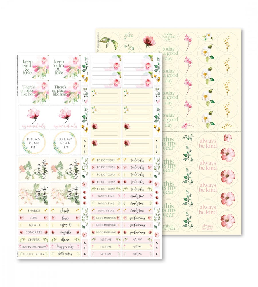 Stickers Blushing Blooms 2 Pack