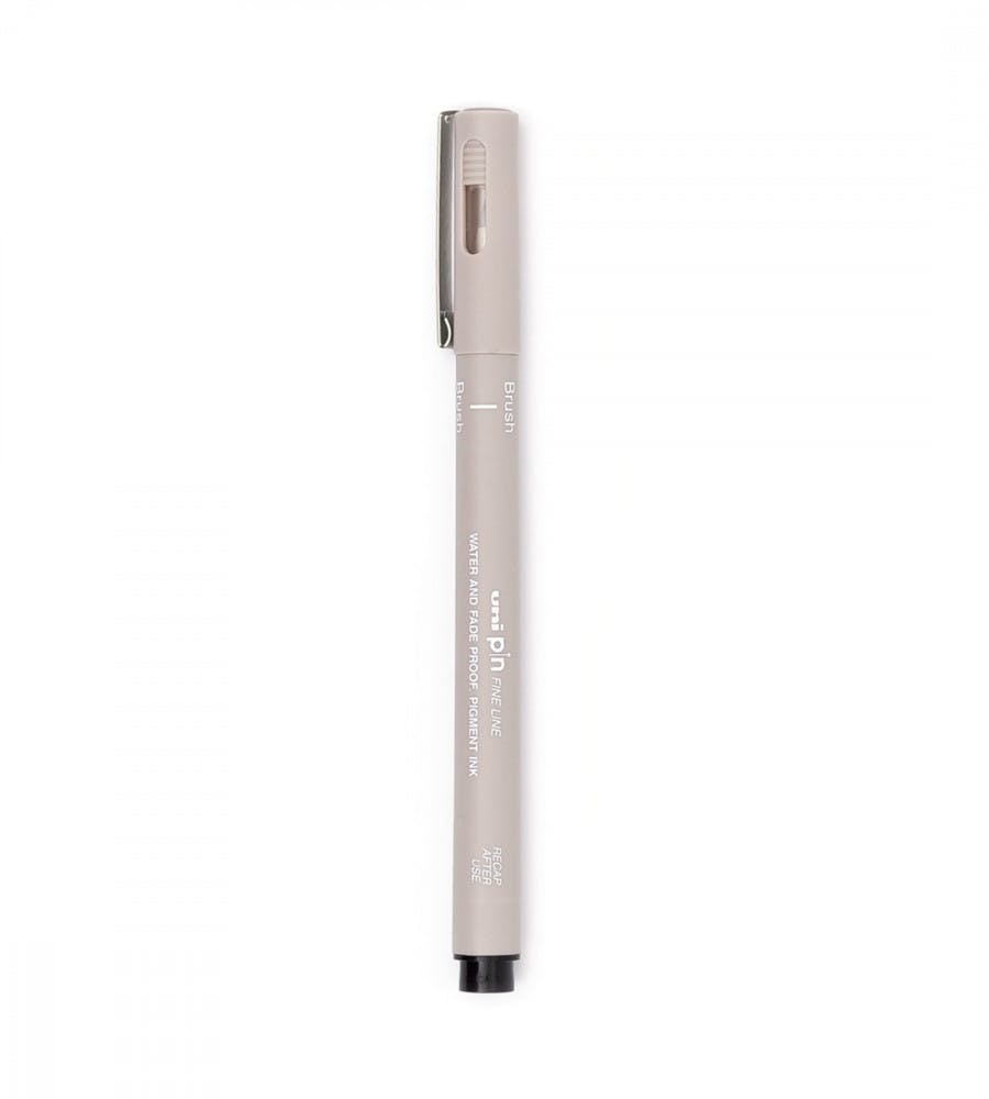 Penselpenn Uni Pin Brush - lysegrå