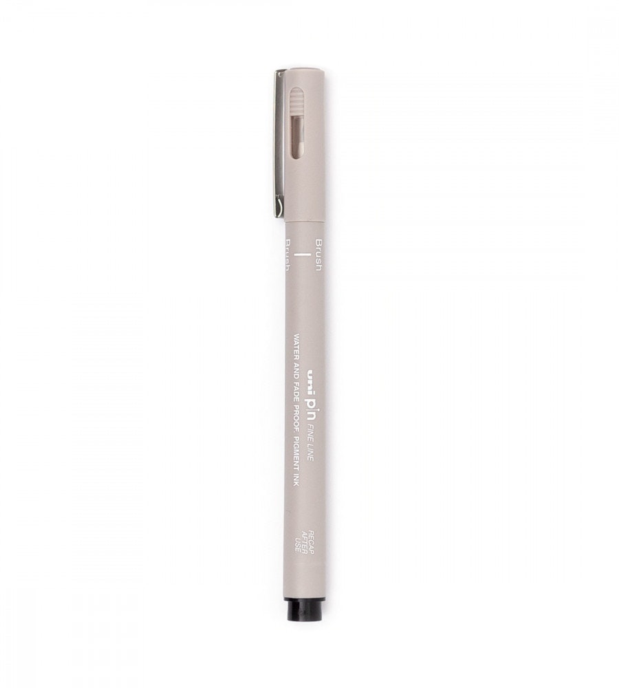 Product Image for Brush Pen Uni Pin - Light Grey
