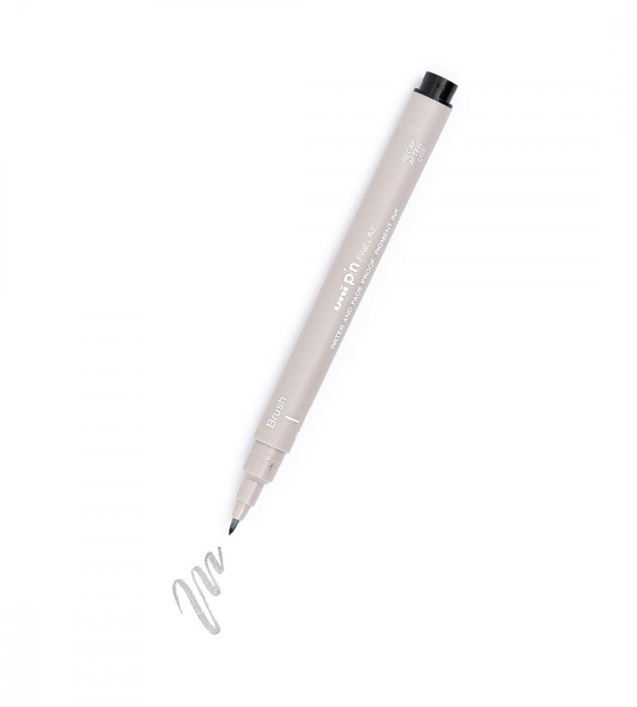 Penselpenn Uni Pin Brush - lysegr