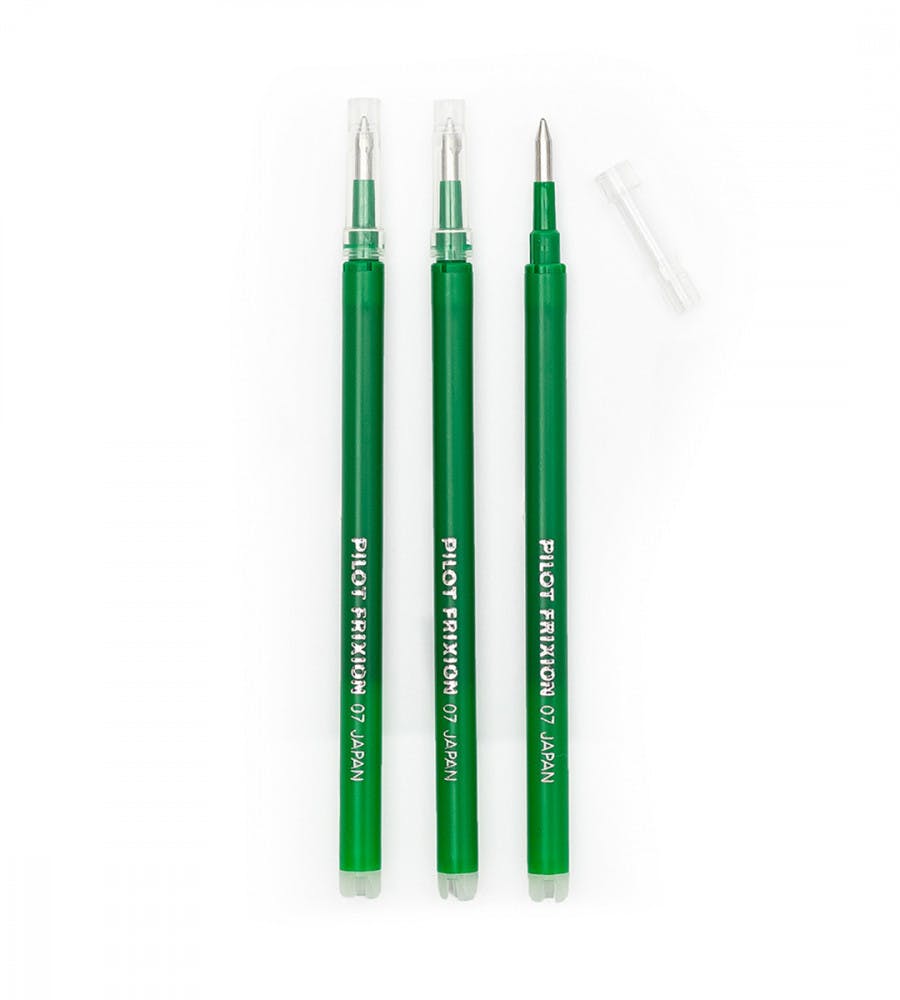Refill Ballpoint Pen Pilot FriXion Clicker 0.7 - 3 Pack - Green