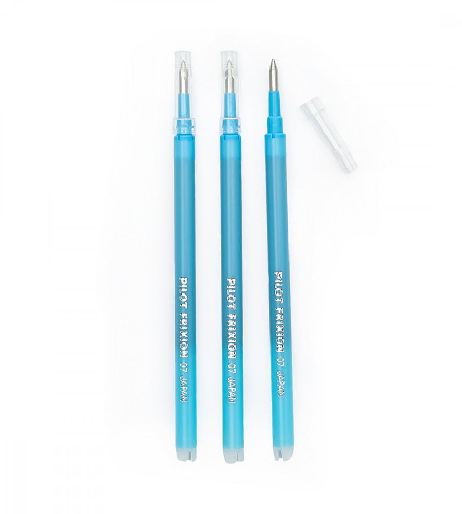 Refill Ballpoint Pen Pilot FriXion Clicker 0.7 - 3 Pack - Light Blue