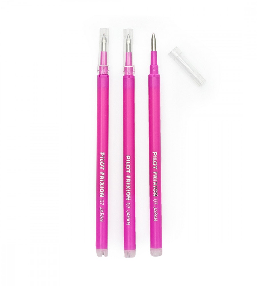 Product Image for Refill Ballpoint Pen Pilot FriXion Clicker 0.7 - 3 Pack - Pink