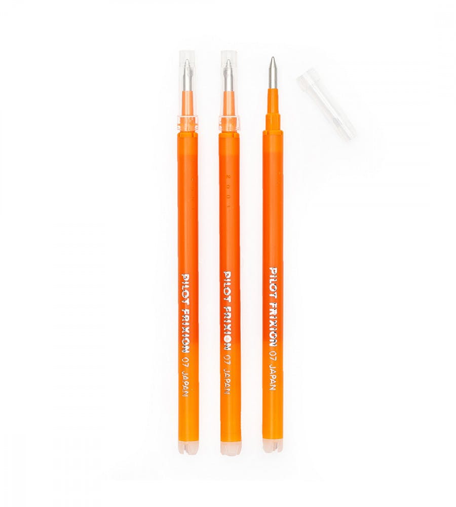 Refill Ballpoint Pen Pilot FriXion Clicker 0.7 - 3 Pack - Orange