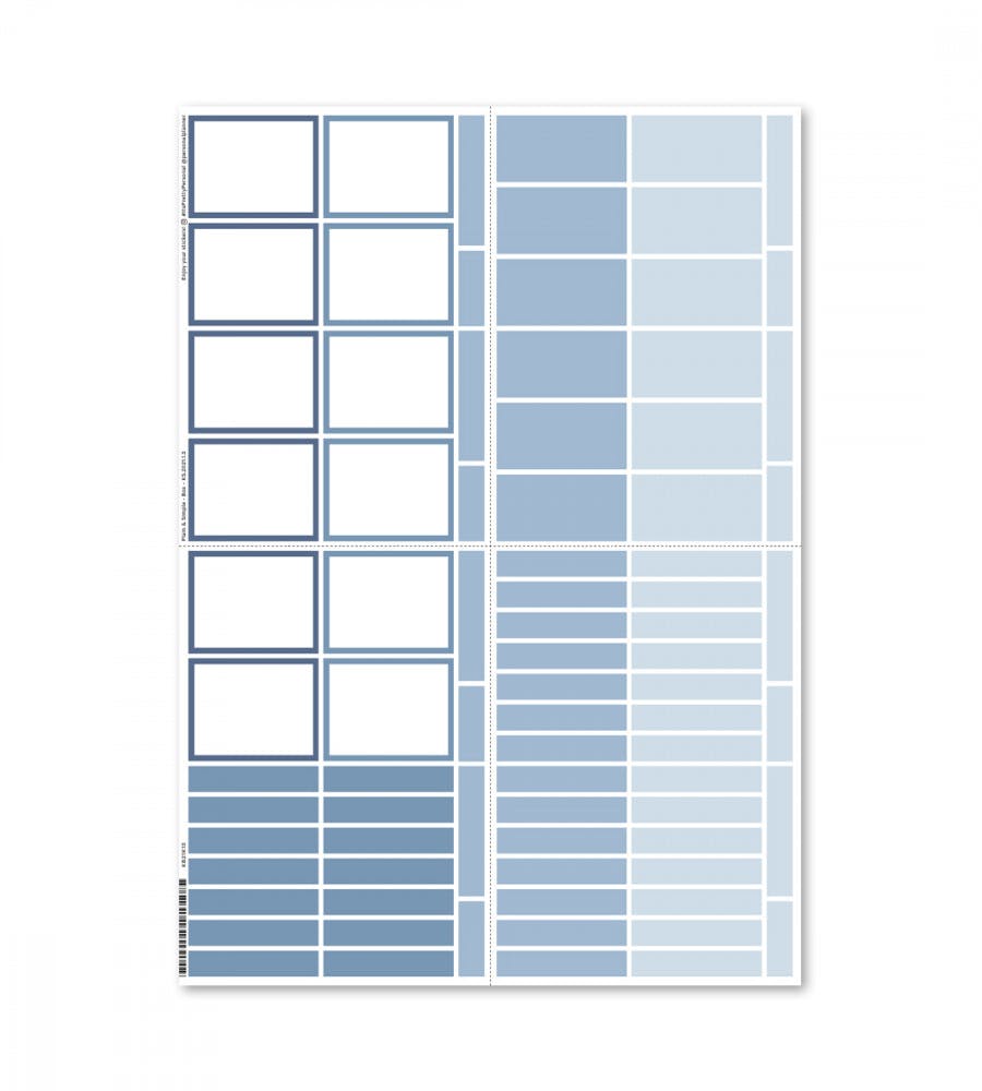 Klistremerker Plain & Simple (Box) - blå