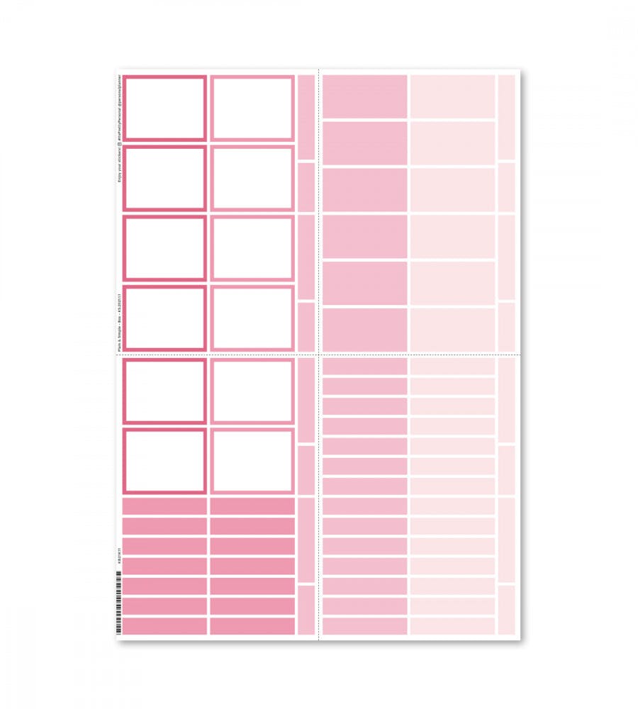 Klistremerker Plain & Simple (Box) - rosa