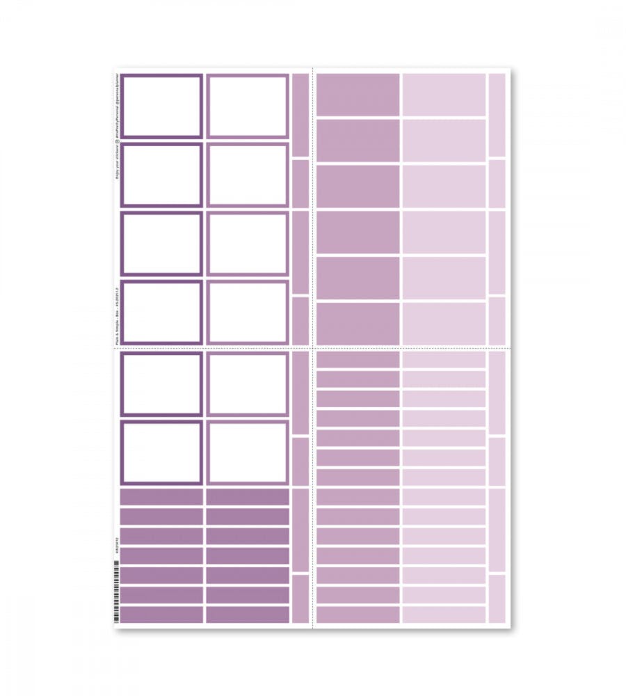 Sticker Plain & Simple (Box) 2er Set - Rosa/Lila
