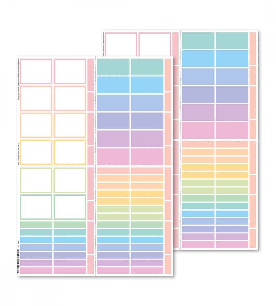 Stickers Plain & Simple (Box) 2 Pack - Pastel