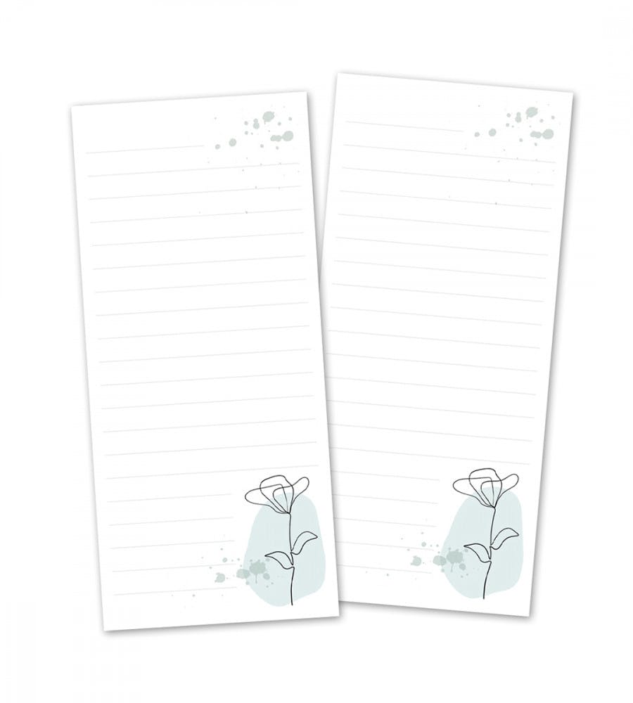 Product Image for Notizblock Floral Lines 2er Set - Weiß/Türkis