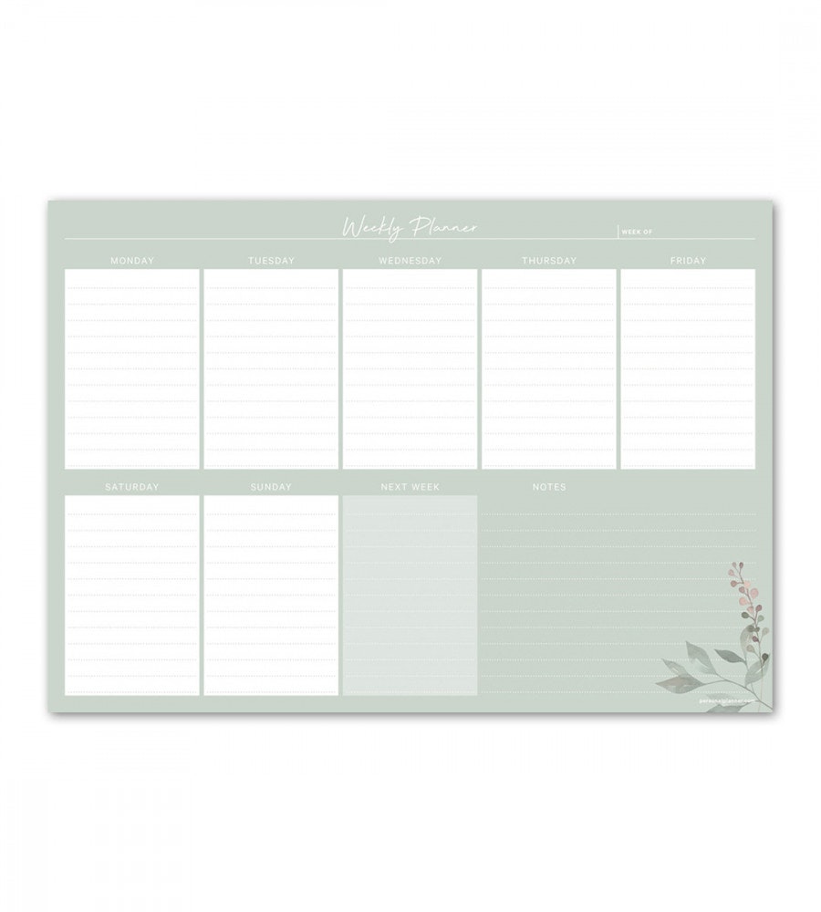 Product Image for Desk Pad Planner Bloom Weekly - Green