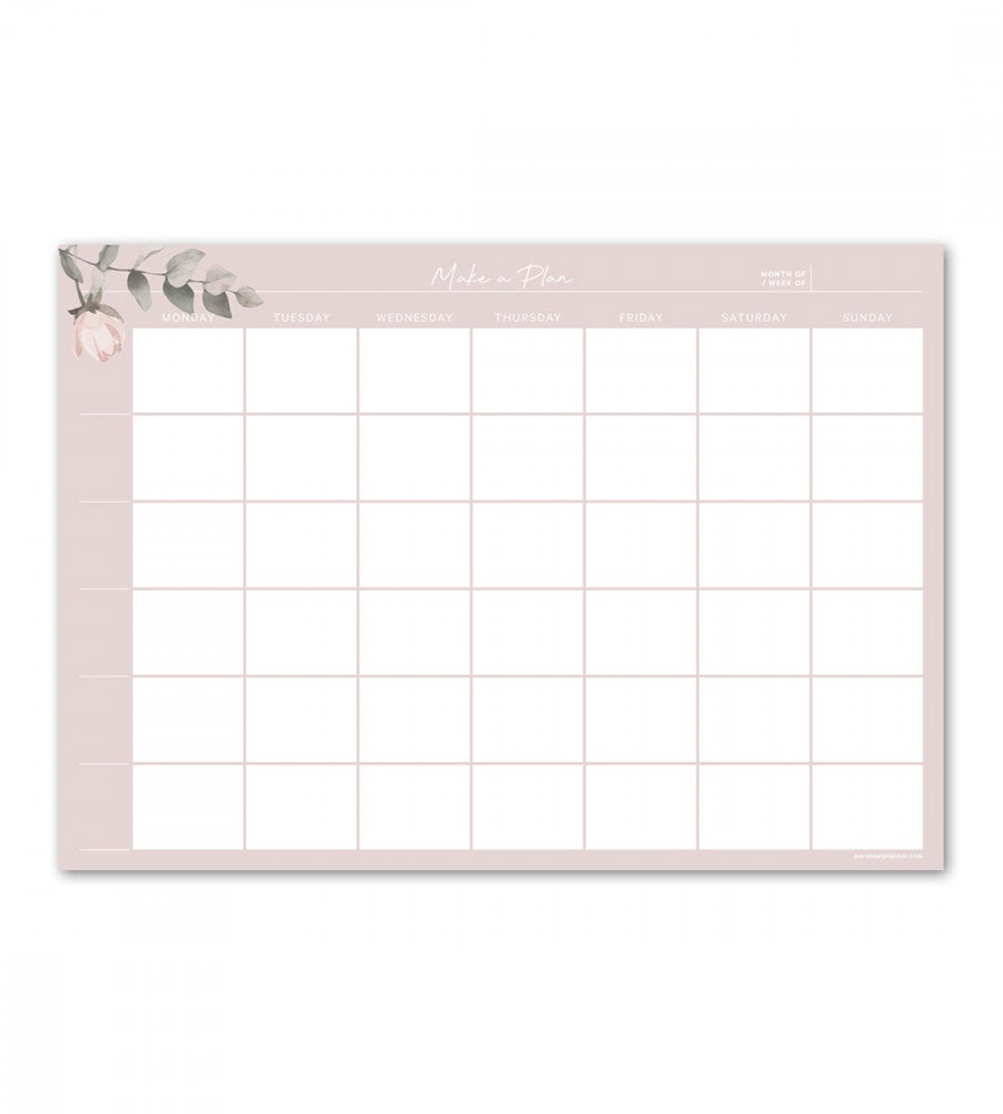 Product Image for Desk Pad Planner Bloom Monthly - Pink