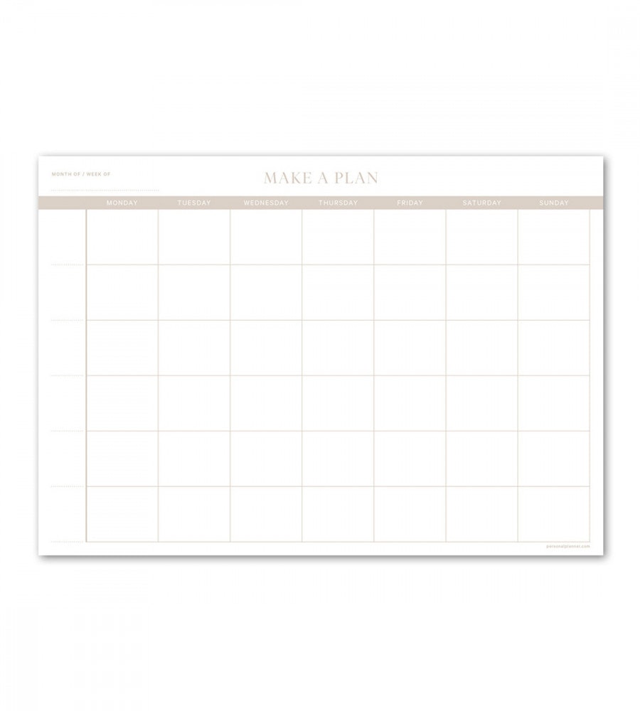 Product Image for Desk Pad Planner Classic Monthly - Beige