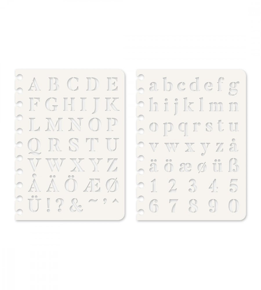 Stencil Set Stay in Shape Letters 2 Pack