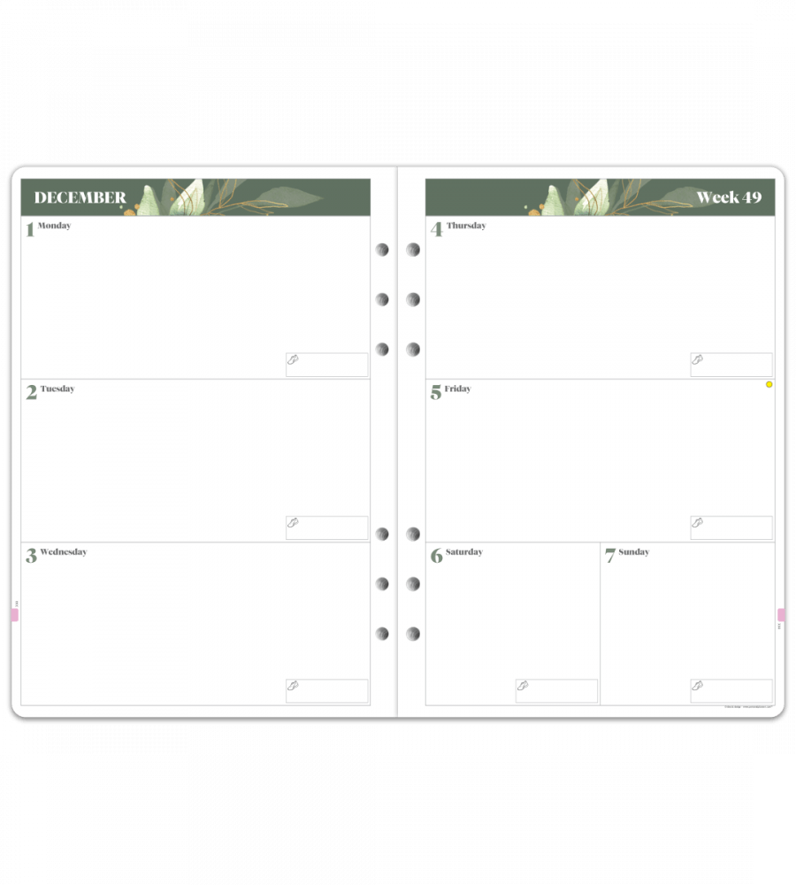 Organiser - Insert - Size A5