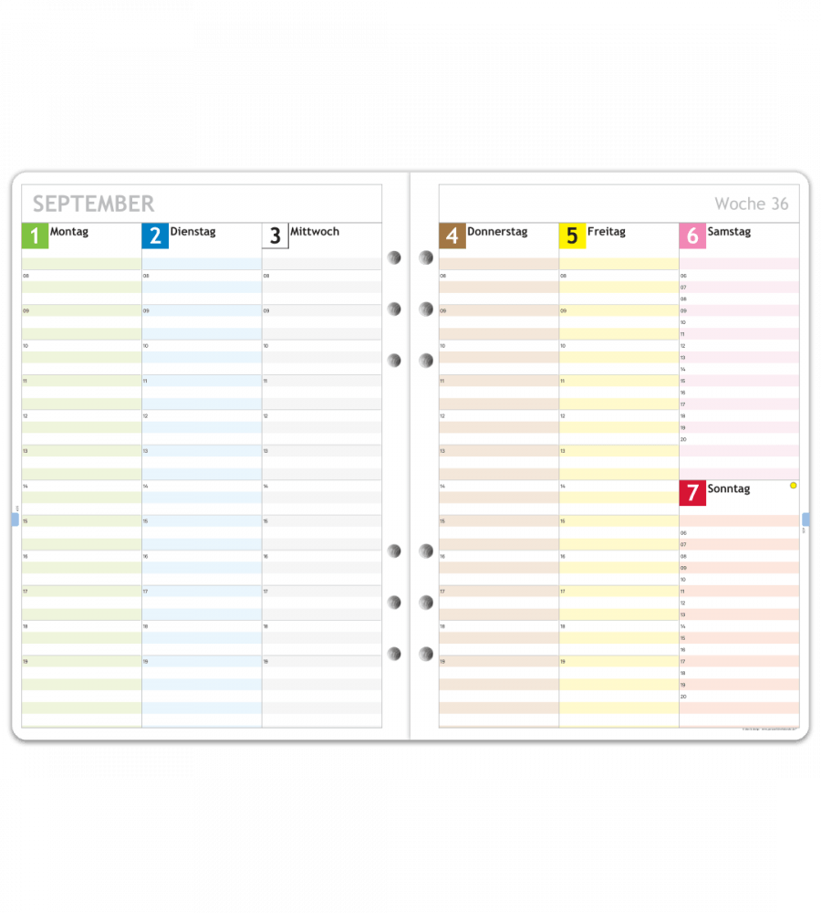 Systemkalender - Einlage - Gre A5