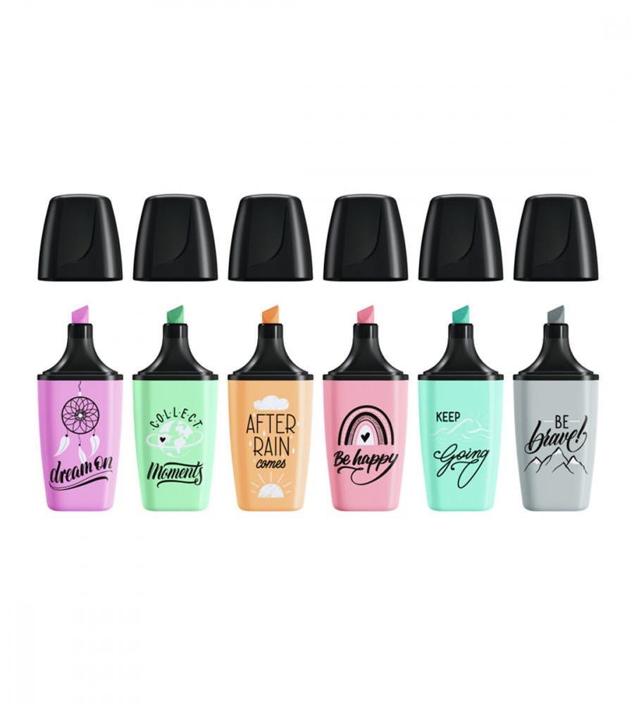 verstrykningspennor Stabilo Boss Mini Pastel Love 6-pack