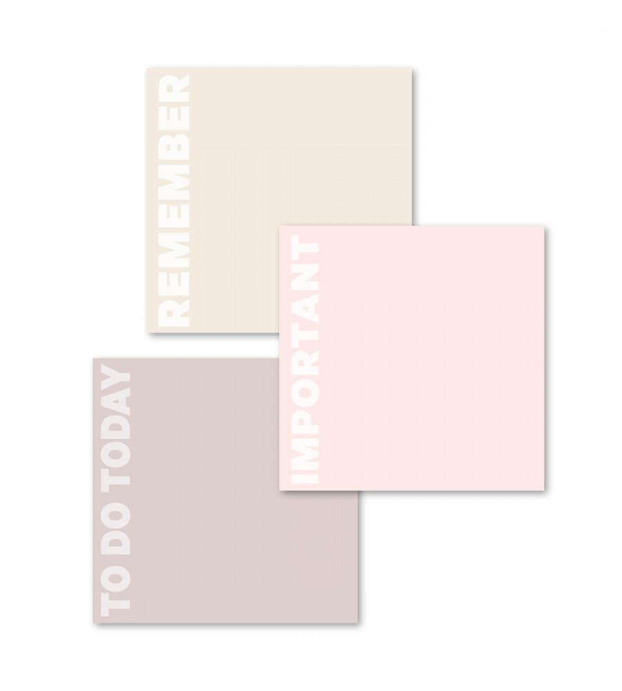 Sticky Notes Dusty Blush 3-pack - rosa/lila