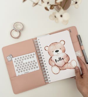 Planner Case Imitation Leather Classic A5 - Pink