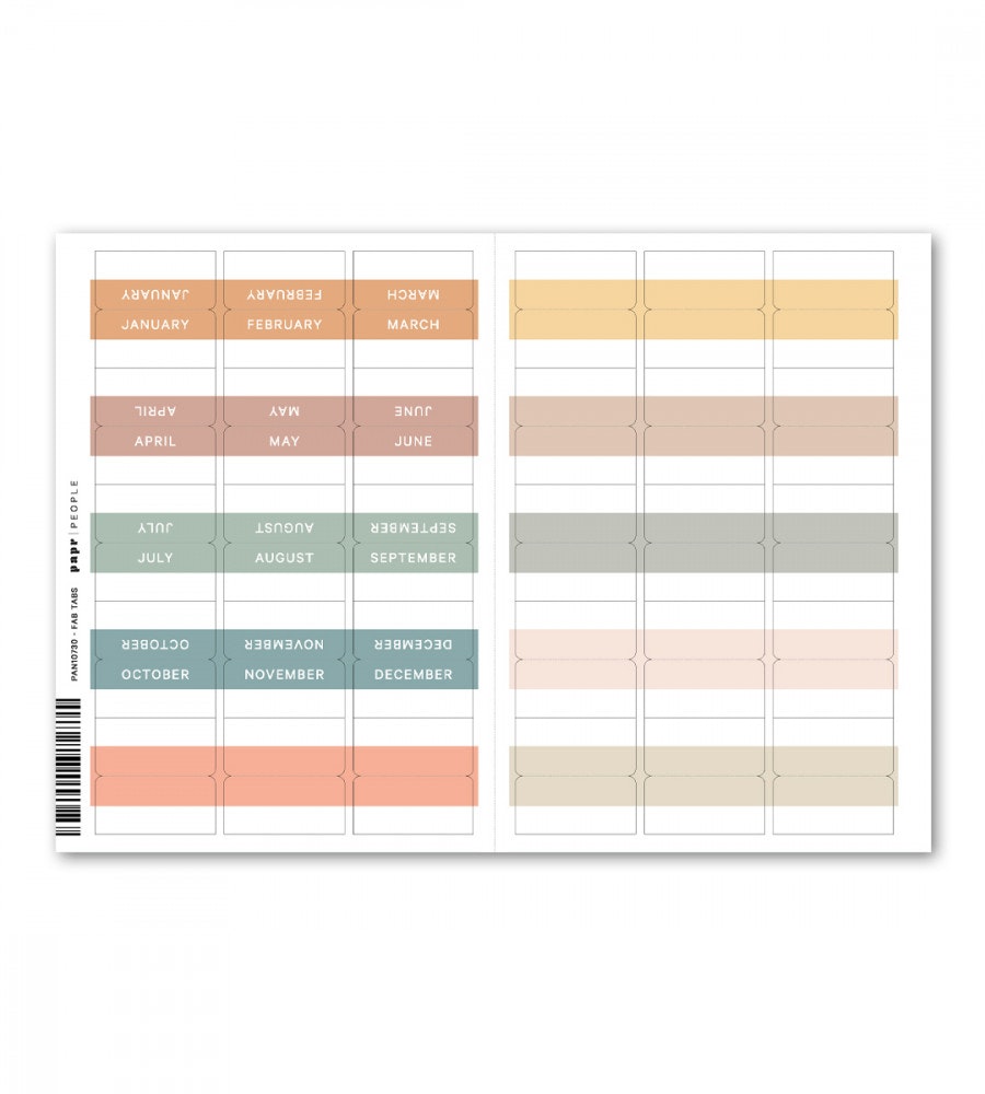 Product Image for Monthly Tabs Fab Tabs - Earthy Colours