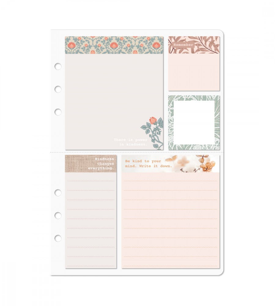 Sticky Notes Kind to Your Mind for Organiser - Size A5