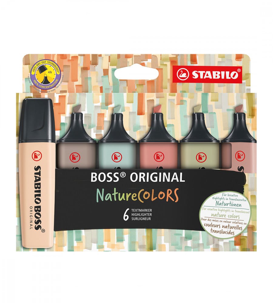 Highlighters Stabilo Boss Original Nature Colours 6 Pack