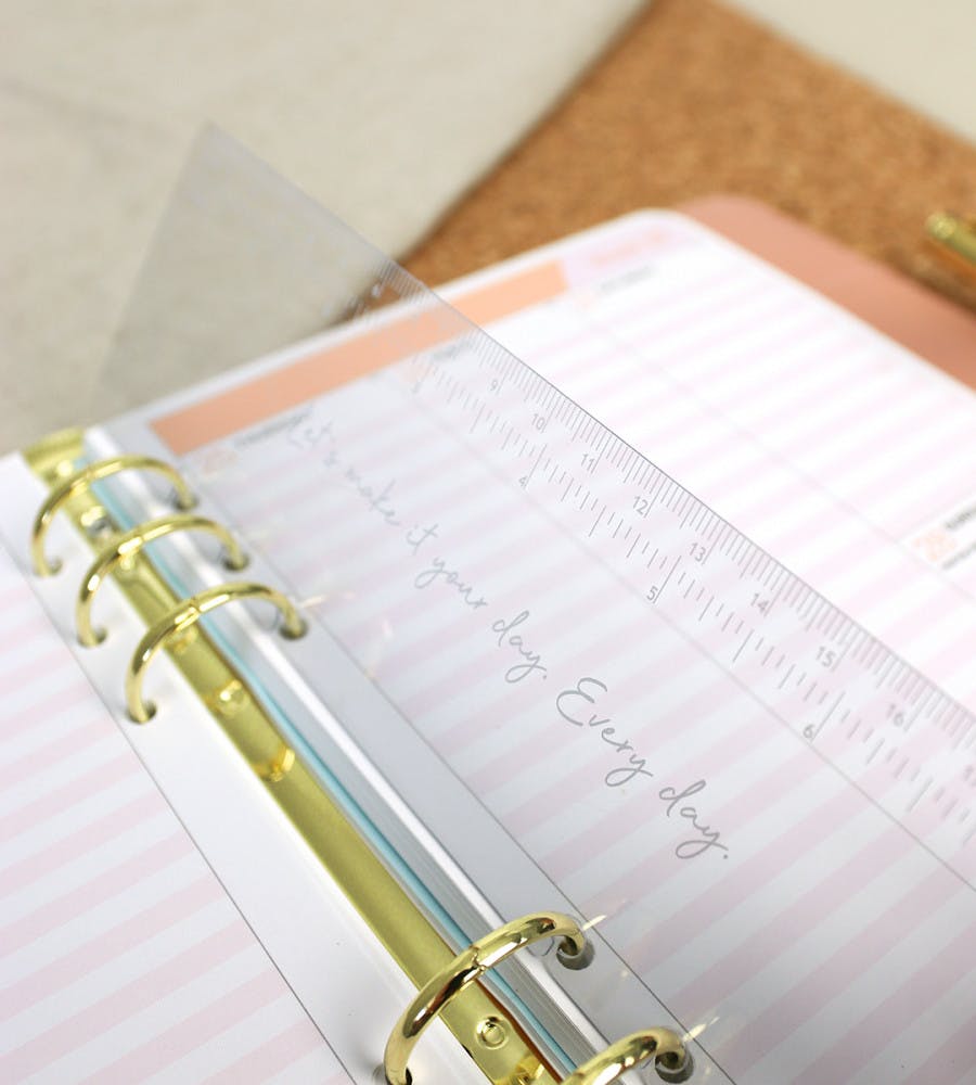 Ruler for Organiser - Size A5 - Transparent