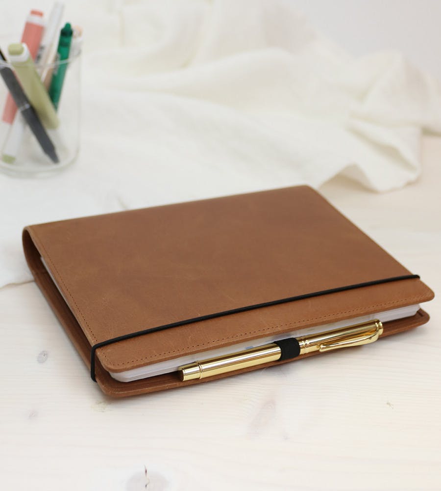 Kalenderhlle Leder - Gre A5 - Cognac