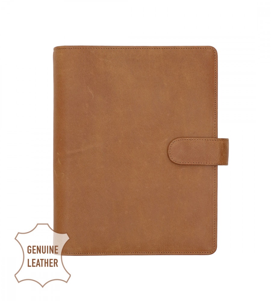 Product Image for Ring Binder Leather for Organizer - Size A5 - Cognac
