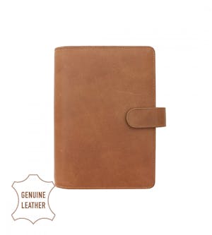 Ring Binder Leather for Organizer - Size Personal - Cognac
