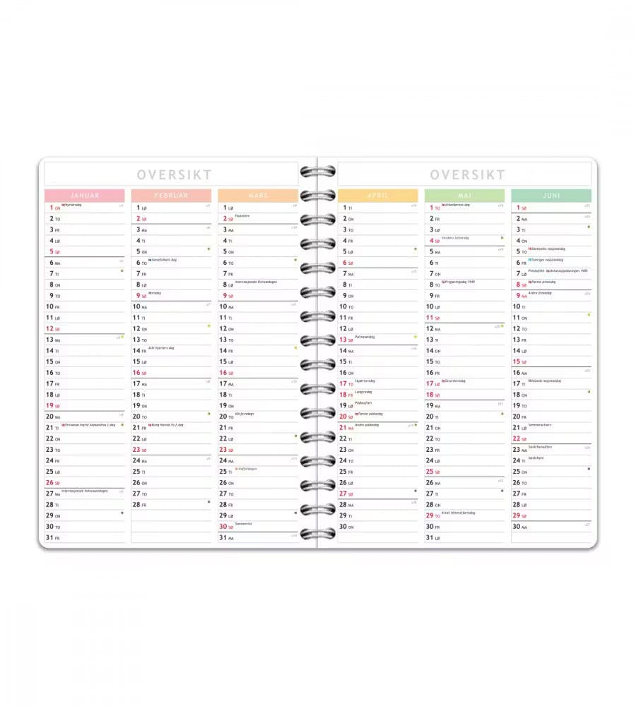 Personlig Selfcare-bok - st�rrelse A5 - Spiralbunden