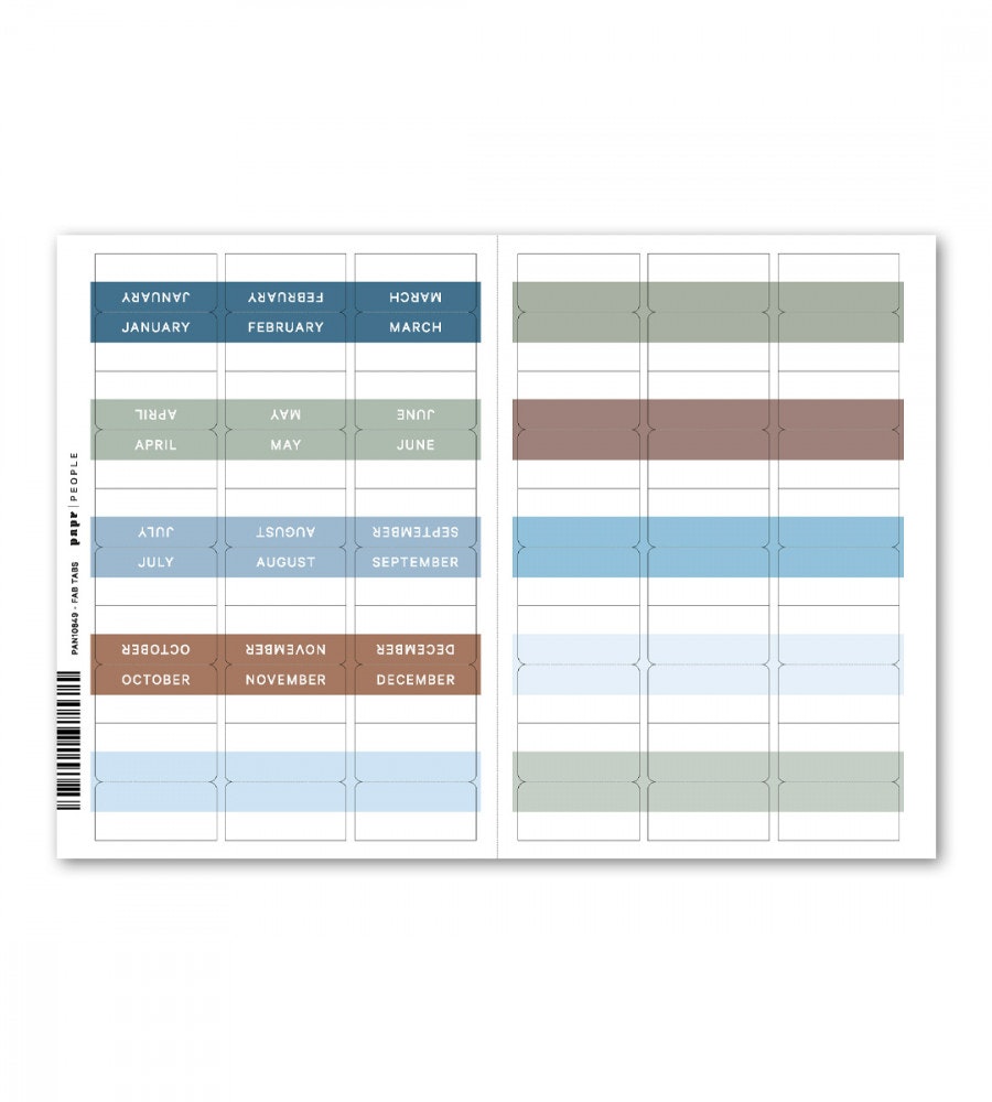 Product Image for Monthly Tabs Fab Tabs - Blue/Brown