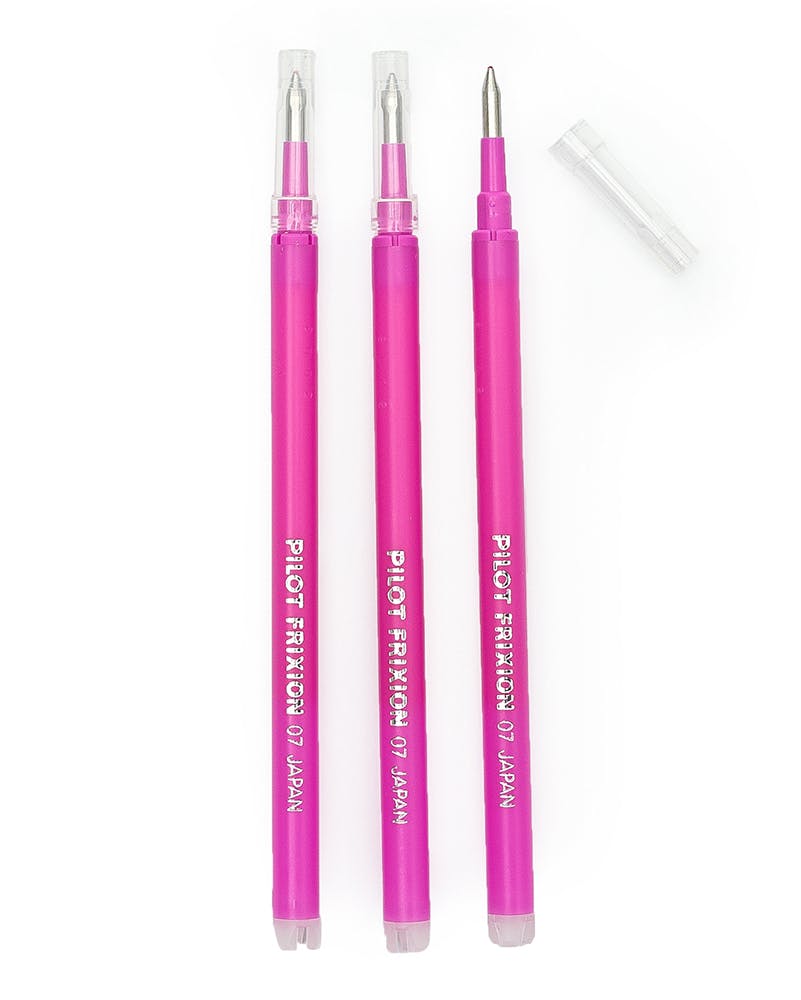 Refill Ballpoint Pen Pilot FriXion Clicker 0.7 - 3 Pack - Pink