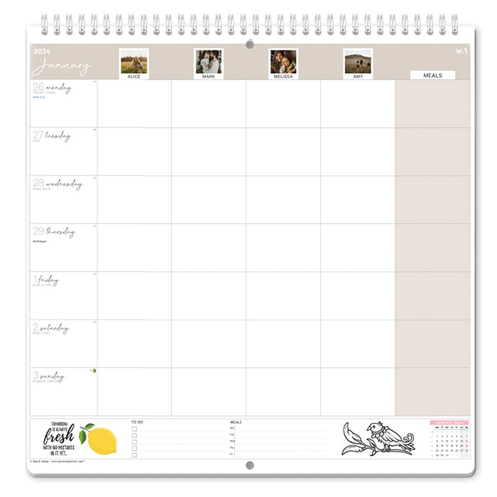 Planera i en vggkalender med veckor fr dig och hela familjen