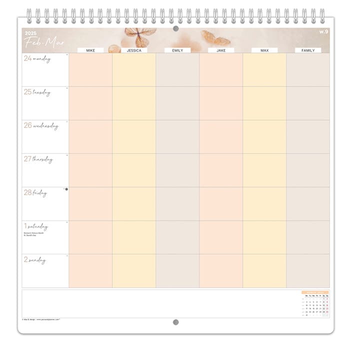 Family Planner  Weekly Overview