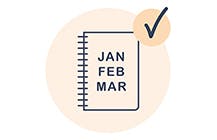Wähle den Startmonat deines Kalenders